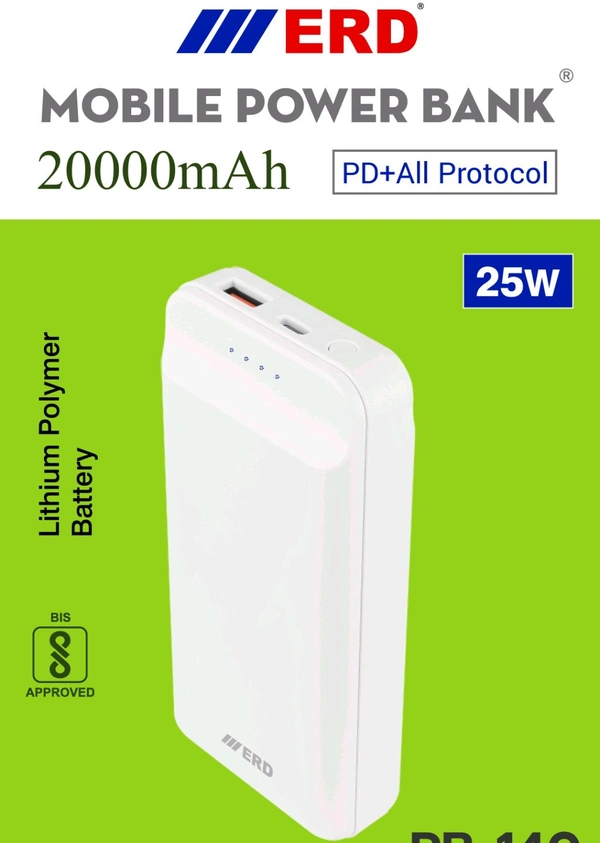 PB - 140 (25w PD + All Protocol) 20000MAH POWER BANK 