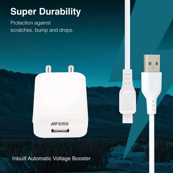 ERD TC-202 CHARGER MICRO USB WHITE 10W - White
