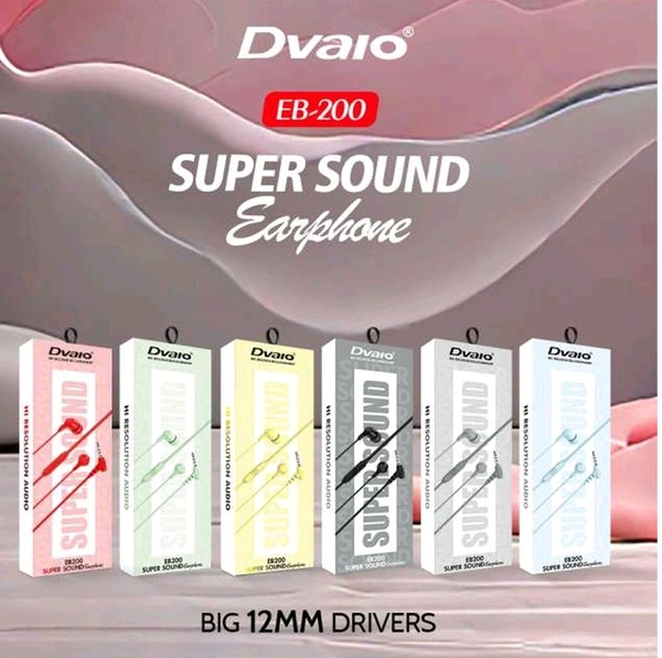 Dvaio EB -200 EARPHONE (12MM DRIVERS) Audio Bliss - Mixed