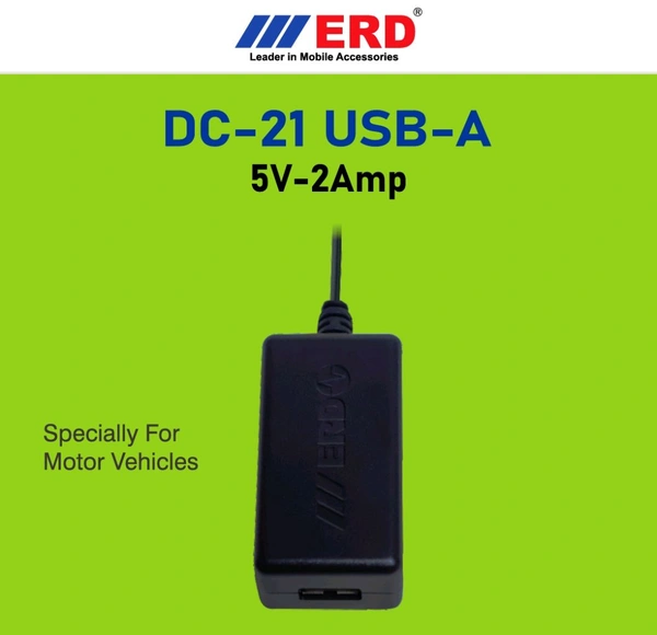 ERD DC-21 USB A ( MOTOR VEHICLE CHARGER)