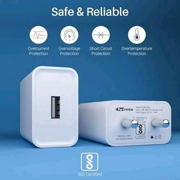 PORTRONICS  Adapto 62  2.4A 12W Fast Wall Charger