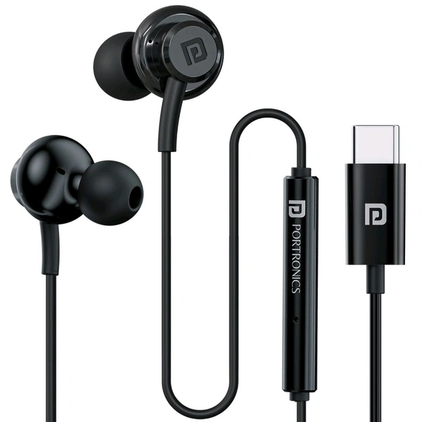 PORTRONICS Conch Gamma C
Type C Earphone | 14.2mm Dynamic Driver | In Line HD Mic | TPE Anti Tangle Material