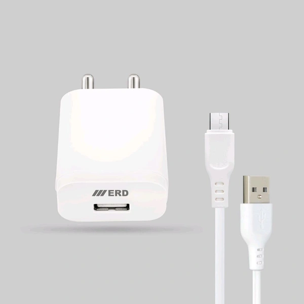 ERD TC-203 CHARGER MICRO USB WHITE 12W - White