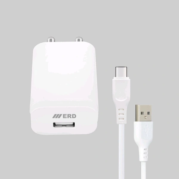 ERD TC-204 CHARGER USB C WHITE 15W - White