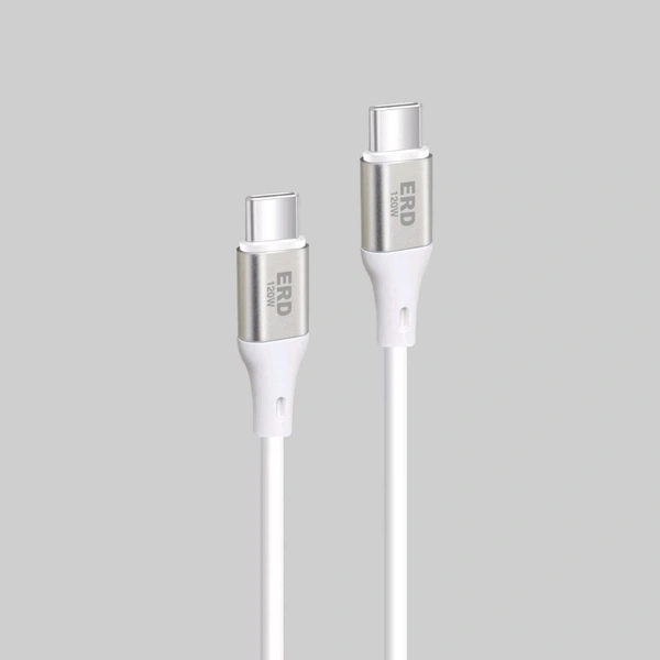 ERD UC-125 USB-C To C Data Cable-120W - White