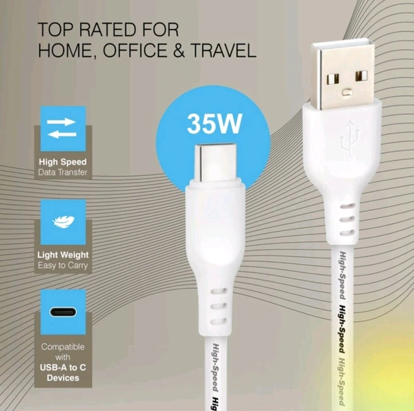 ERD UC-232 USB-C CABLE PW 35W (2Metre) - White