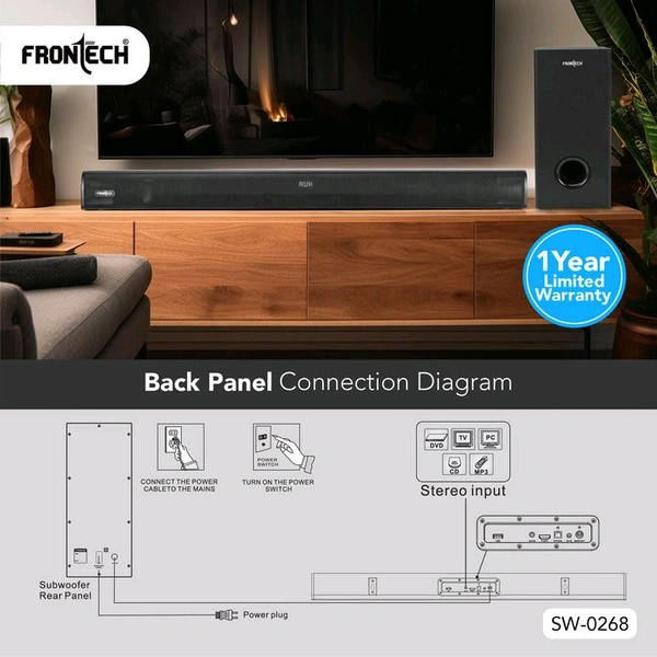 FRONTECH ECOMAX - 268 2.1 SOUNDBAR 240W