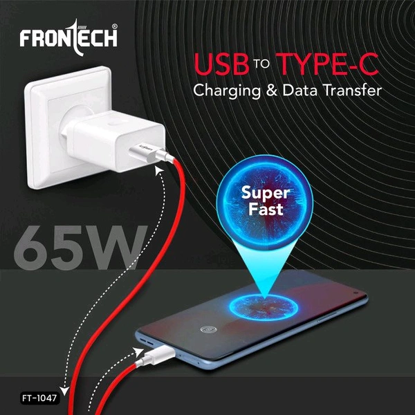 FRONTECH USB PVC CABLE A TO C 65 WATT SUPERFAST 1 METRE