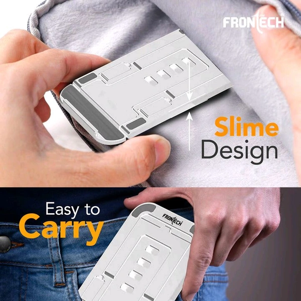 FRONTECH Frontech Mobile Phone Stand Holder, 4-Level Adjustable, Durable ABS Design with Rubber Pads