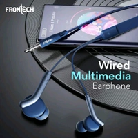 FRONTECH Wired in Ear Earphone with Mic, 3.5 mm Jack Connectivity, 10 mm Drivers and Speaker 6U++ for HD Audio Quality - Blue