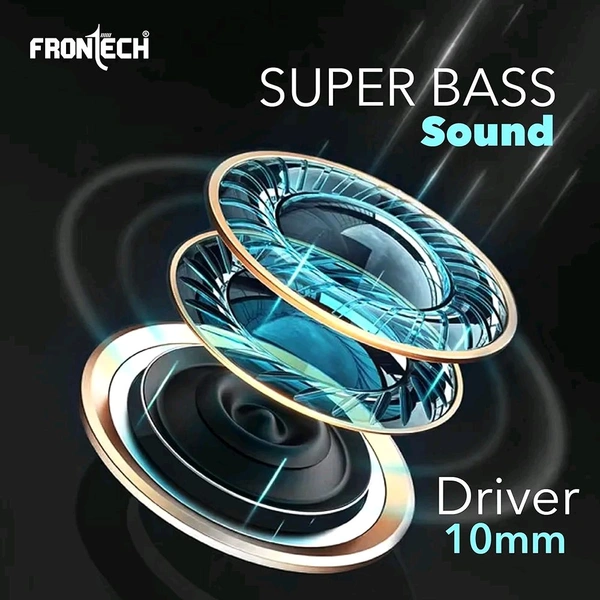 FRONTECH Wired in Ear Earphone with Mic, 3.5 mm Jack Connectivity, 10 mm Drivers and Speaker 6U++ for HD Audio Quality - Blue