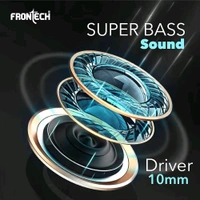 FRONTECH Wired in Ear, Earphones with Mic, Type-C Jack Connectivity, 10 mm Drivers and HD Audio Quality - Black