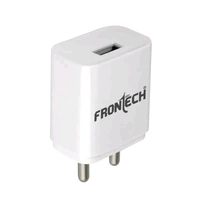 FRONTECH MOBILE CHARGER 2.4 AMP SINGLE WITH WHITE TYPE C CABLE  - White