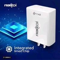 FRONTECH MOBILE CHARGER 45 W PD/PPS WITH C TO C CABLE  - White