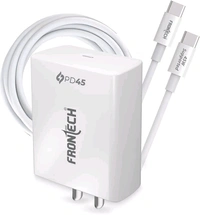 FRONTECH MOBILE CHARGER 45 W PD/PPS WITH C TO C CABLE  - White