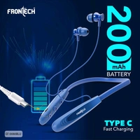 FRONTECH Onyx Wireless Neckband Bluetooth 5.0 Earphones | 36H Playtime| 200mAh Battery| Type-C Fast Charging| Magnetic Earbuds| Premium Sound Quality