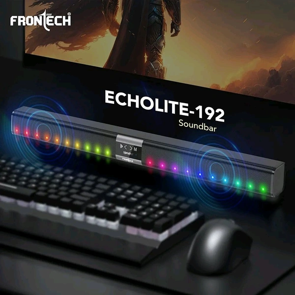 FRONTECH ECHOBAR-192 Soundbar | 40W Dynamic Sound Output | Bluetooth 5.3 for Wireless Connectivity | Multiple Audio Input Options | Compact Design (SW-0192, Black) - Black