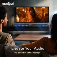 FRONTECH ECHOBAR-192 Soundbar | 40W Dynamic Sound Output | Bluetooth 5.3 for Wireless Connectivity | Multiple Audio Input Options | Compact Design (SW-0192, Black) - Black
