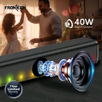 FRONTECH ECHOBAR-192 Soundbar | 40W Dynamic Sound Output | Bluetooth 5.3 for Wireless Connectivity | Multiple Audio Input Options | Compact Design (SW-0192, Black) - Black