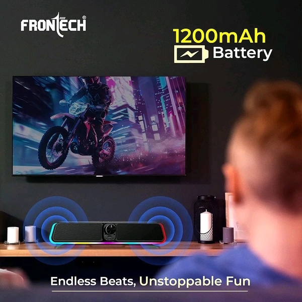 FRONTECH ECHOLITE-181P: Powerhouse 30W Mini Soundbar with RGB & Bluetooth 5.0 – Your All-in-One Audio Solution. (SW- 0181P)