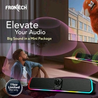 FRONTECH ECHOLITE-181P: Powerhouse 30W Mini Soundbar with RGB & Bluetooth 5.0 – Your All-in-One Audio Solution. (SW- 0181P)