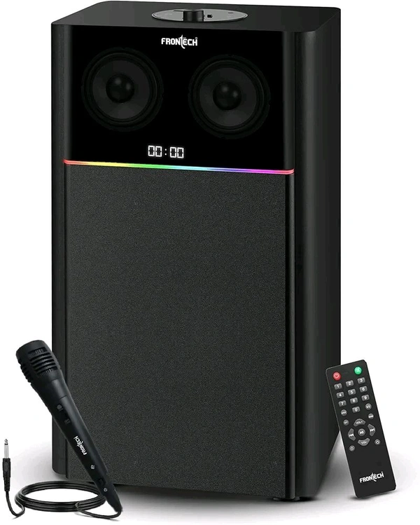 FRONTECH CRUX 1.0 Tower Speaker System - 80W, Bluetooth 5.0, USB|FM, LED Display, 1 Year Warranty, (Black, SW-0161) - Black