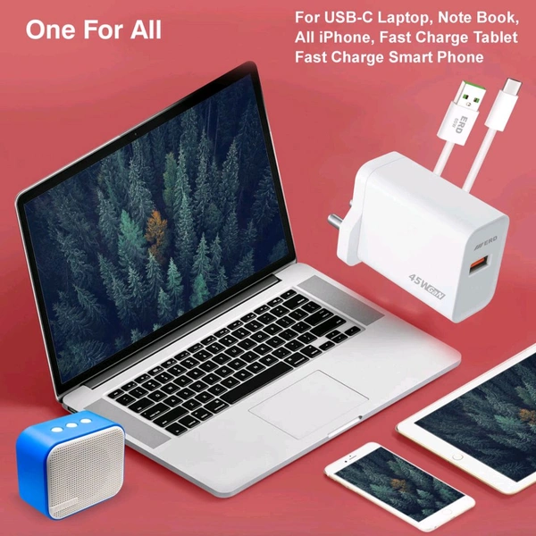 ERD TC-161 CHARGER USB-C WHITE 45W GAN - White