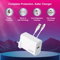 ERD TC-163 GaN CHARGER USB-C WHITE 66W - White