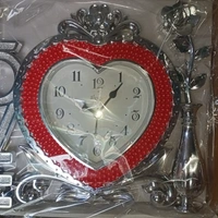 Clock Heart Shape - blue