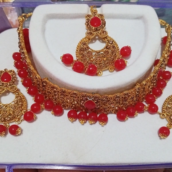 Neckless Set  - red 