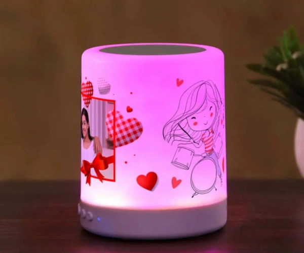 Portable Bluetooth Speaker With Led Light And Your Photo