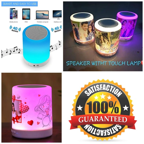 Portable Bluetooth Speaker With Led Light And Your Photo