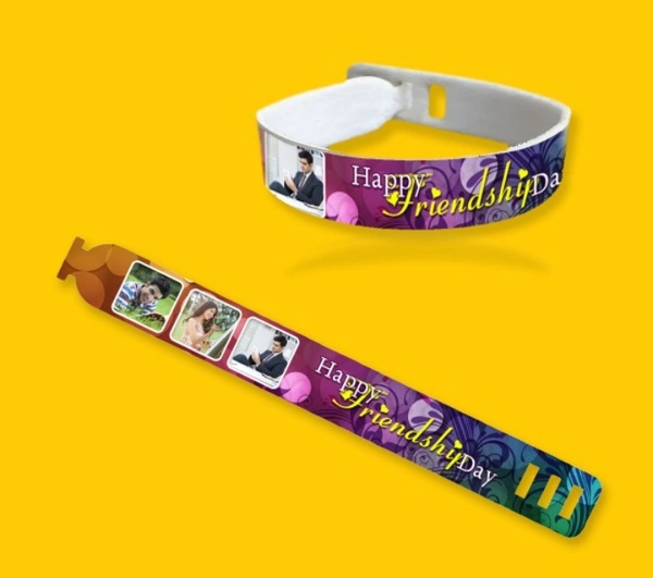 Friendship Day Band Print Your Friends Photos Here (Washable & Waterproof) - Universal