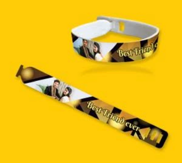 Friendship Day Band Print Your Friends Photos Here (Washable & Waterproof) - Universal