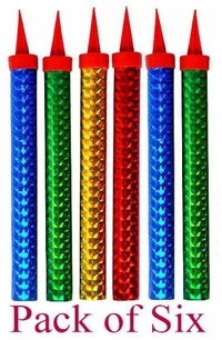 Sparkling Candles Pack Of 6
