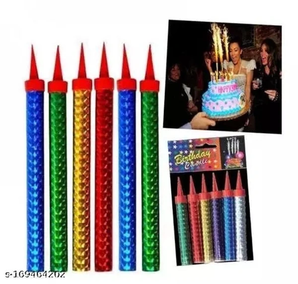 Sparkling Candles Pack Of 6