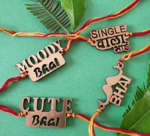 Wooden Printed Rakhi