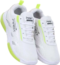 SPY FAST Trenddy Tainer Lace-ups Sporty Casuals Running Shoes For Men (White)