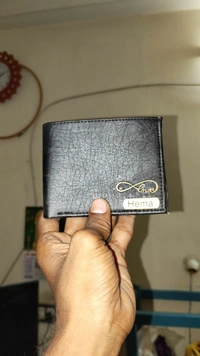 Customised Mens Wallet Available  - Black