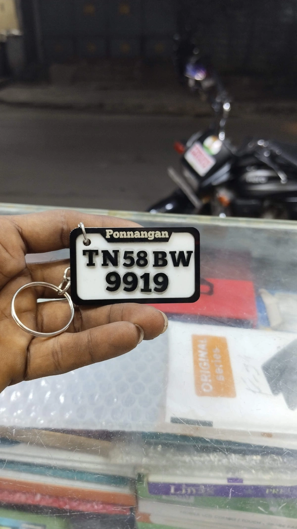 Number Plate Keychain 