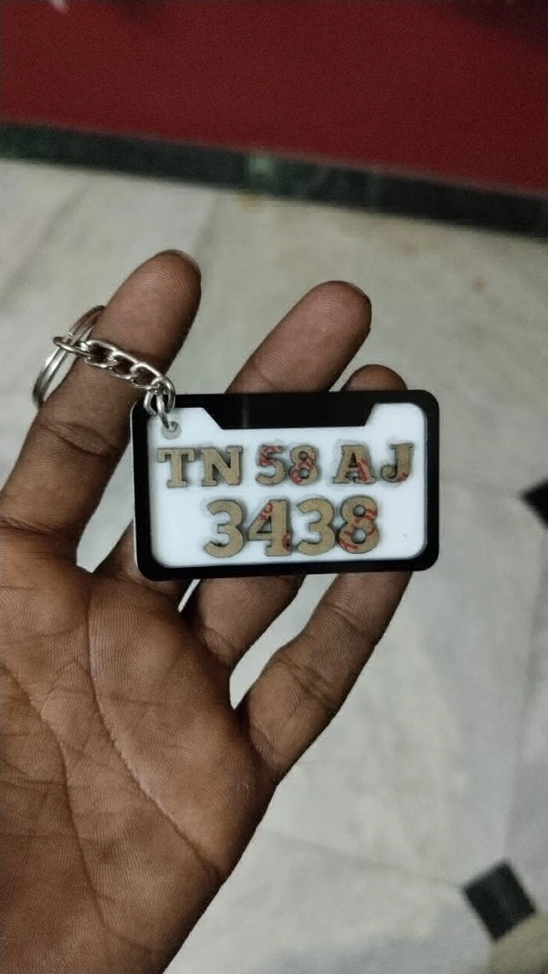 Number Plate Keychain 