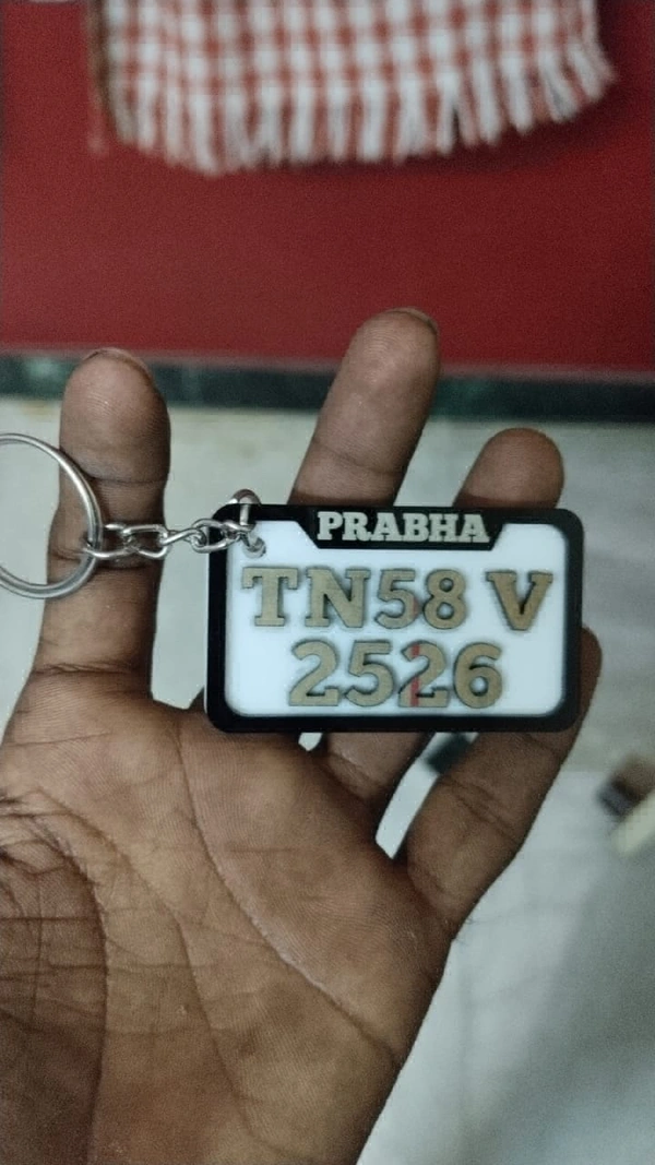 Number Plate Keychain 