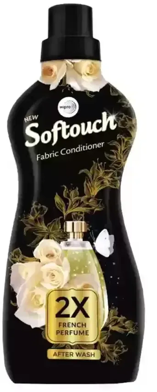 Softouch Fabric Conditioner Black 2x French Perfume, 400ml