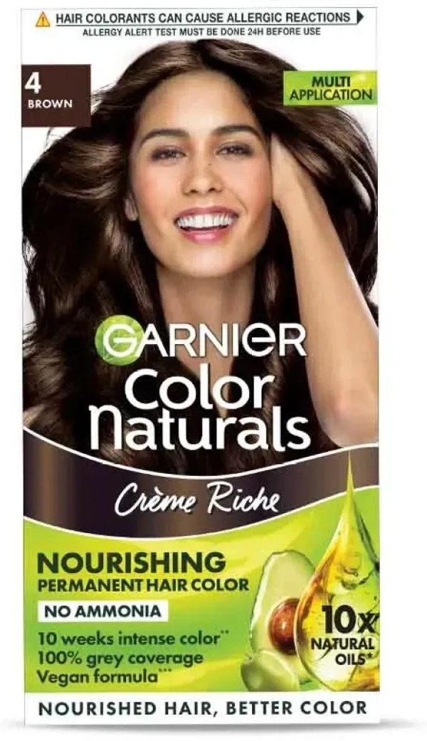 Garnier Color Naturals Cr�me Riche Hair Colour (Women) Shade 4 Brown, 60g