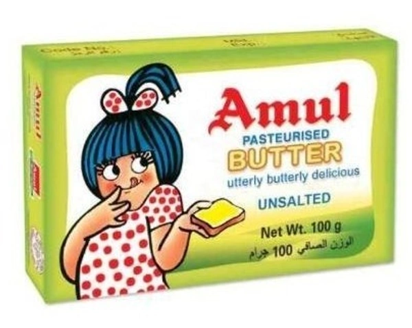Amul Butter Unsalted Carton, 100g