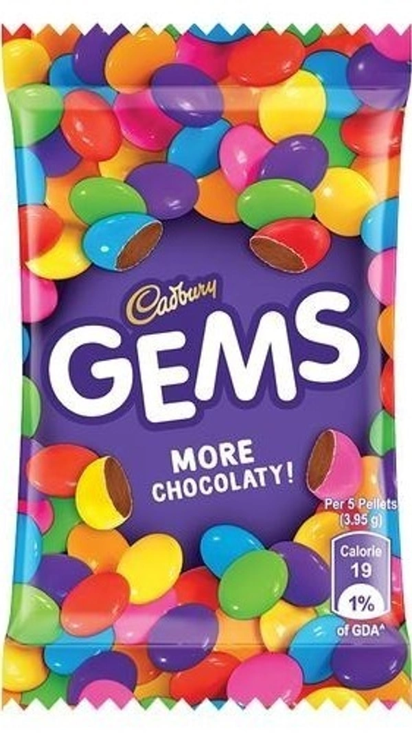 Cadbury Gems Sugar Coated Chocolates More Chocolaty, 7.9g