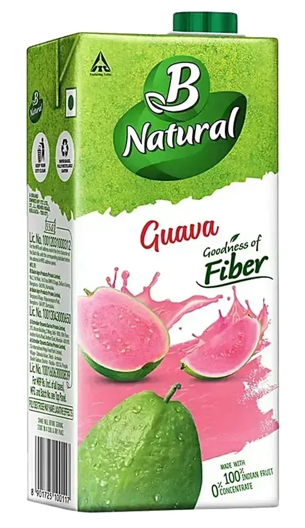 B Natural Guava With Delicious Pink Guavas 1 L