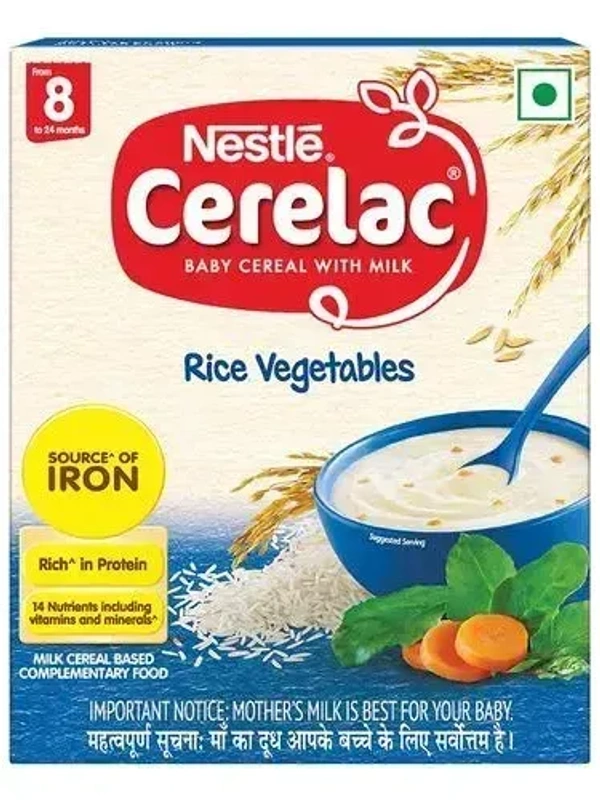Nestle Cerelac Baby Cereal With Milk Rice Vegetables From 8 To 12 Months, 300g