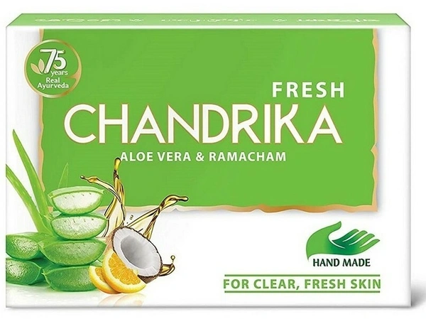 Chandrika Fresh Aloe Vera& Ramacham Soap, 75g