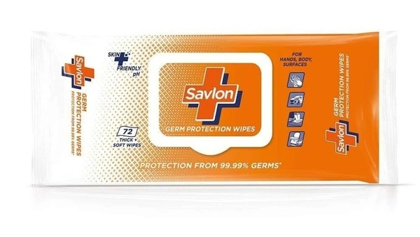 Savlon Wipes Germ Protection, 72 pcs